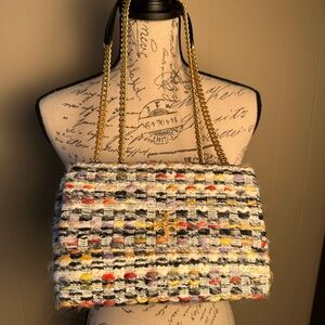 Tory Burch Multicolor Tweed Shoulder Bag
